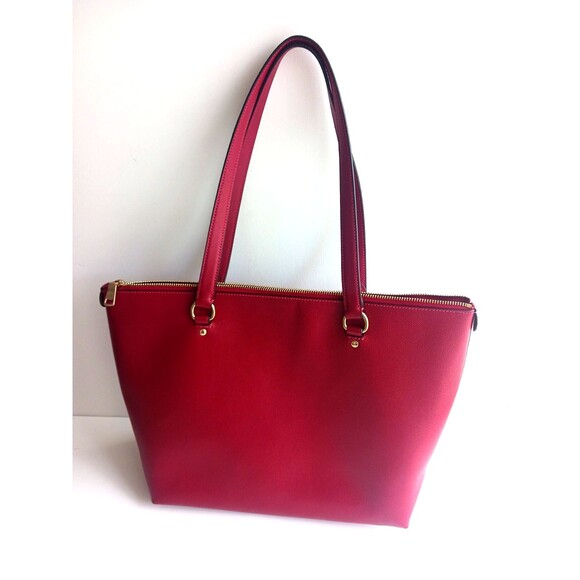 Coach Signature Gallery Tote NWT IM/CHERRY Holiday Red Old Money Preppy - Picture 2 of 9